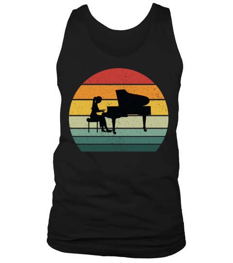 Vintage Retro Grand Classical Piano Vintage Music Tank Top Unisex