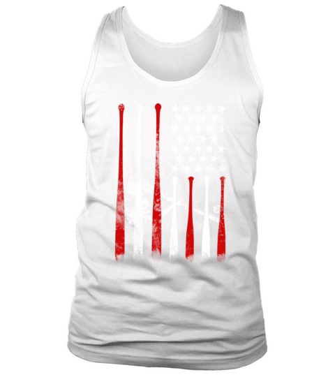 Vintage USA Flag Patriot Baseball Fan Softball Tank Top Unisex