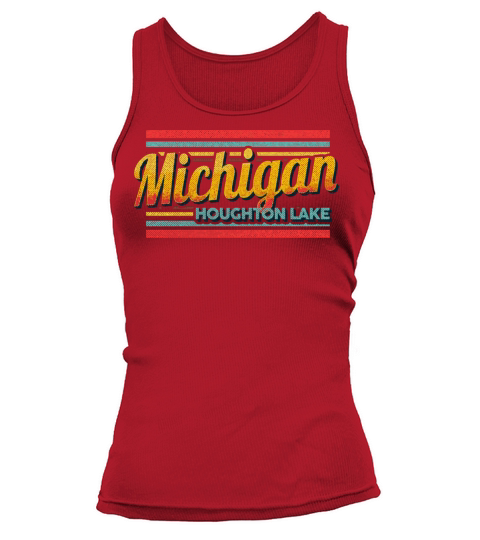 Houghton Lake Michigan Vintage Souvenir 70S 80S St Tank top Woman