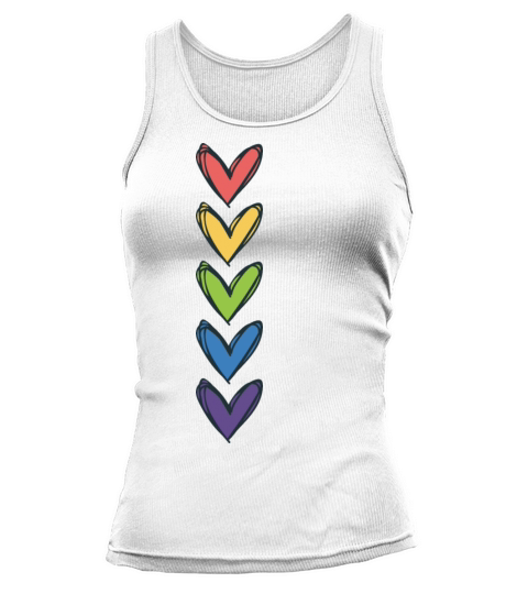 Lgbtq Herzen Rainbow Queer Gay Pride Month Design Tank top Woman