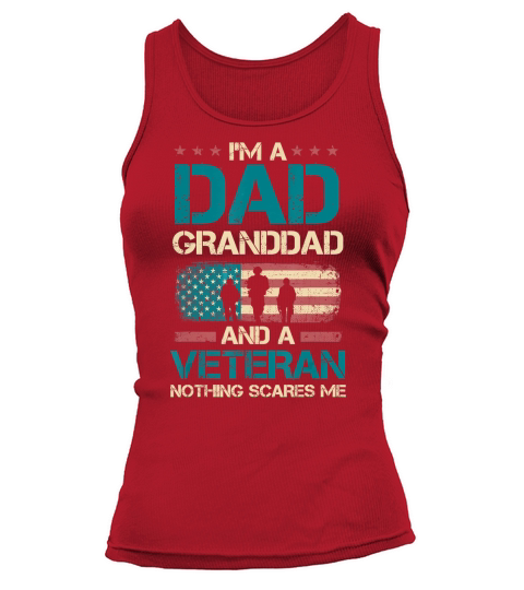 Mens Grandpa Granddad Veteran USA Flag Vintage Themed T-Shirt Tank top Woman