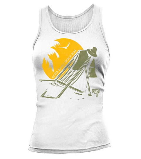 Outer Banks Beach Bum OBX Army Green Vintage Tank top Woman