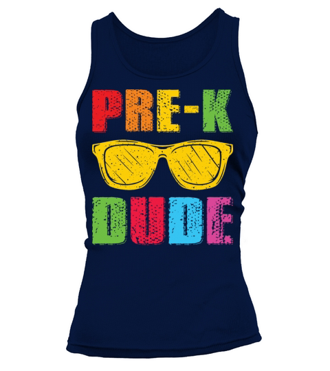 Pre k Dude Retro Vintage Sunglass Preschool Kids Tank top Woman