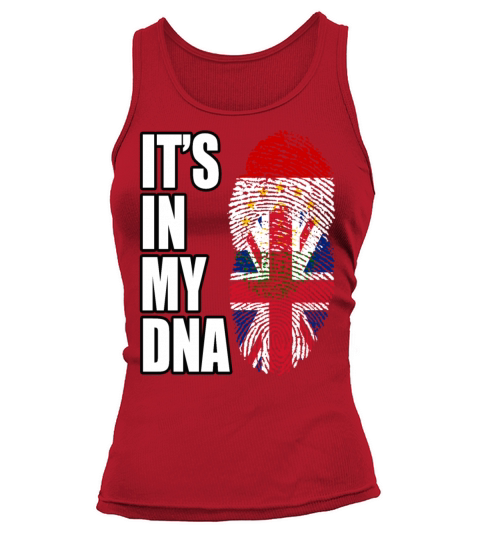 Tajikistani And British Vintage Heritage DNA Flag Tank top Woman
