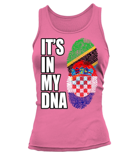 Tanzanian And Croatian Vintage Heritage DNA Flag Tank top Woman