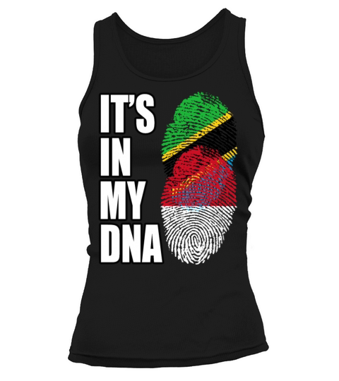 Tanzanian And Indonesian Vintage Heritage DNA Flag Tank top Woman