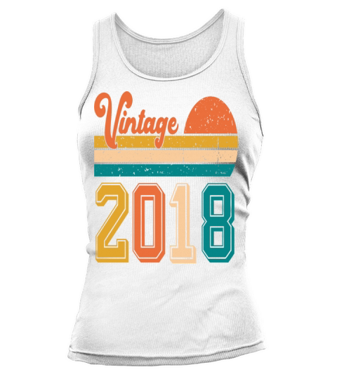 Vintage 2018 birthday gift Tank top Woman