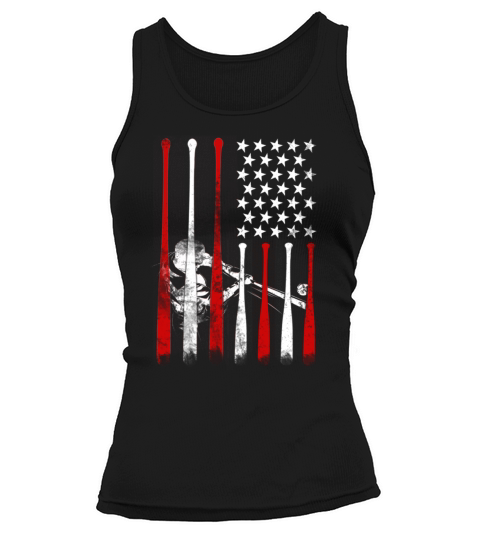 Vintage USA Flag Patriot Baseball Fan Softball Tank top Woman