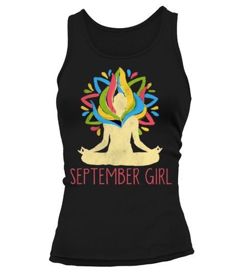 Yoga Mandala Meditation Birth Born Month September Tank top Woman