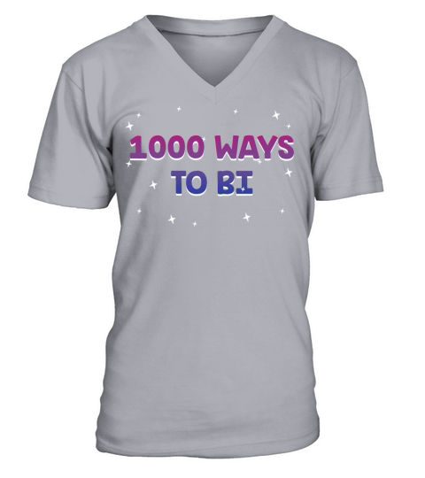 1000 Ways to Bi Bisexual Pun Bi Pride Joke LGBTQ V-Neck T-shirt