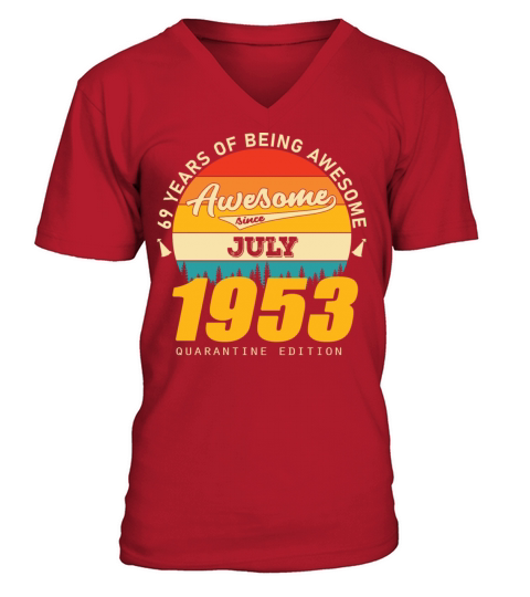 1953 Quarantine Edition July 69th birthday gift V-Neck T-shirt