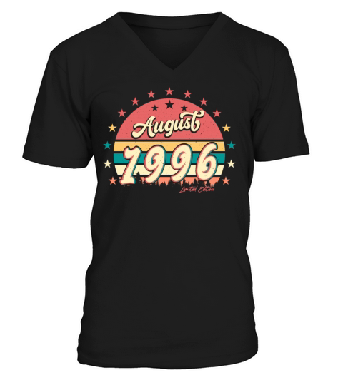1996 Year Of Construction In August V-Neck T-shirt