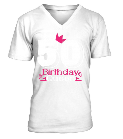 50th Birthday 50 Fifty Fiftieth Age Anniversary V-Neck T-shirt