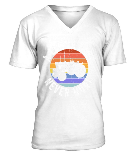 A Little Dirt Never Hurt Tractor Farmer Work Life V-Neck T-shirt