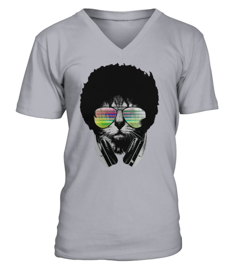 Afro Cat V-Neck T-shirt