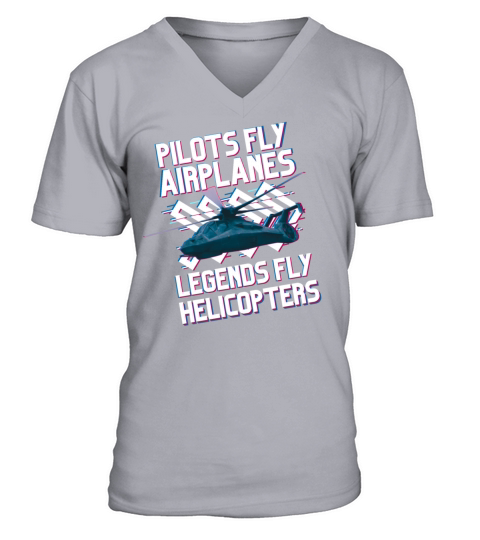 Airplane pilot vs Helicopter V-Neck T-shirt