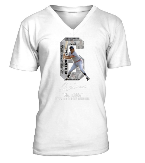 Albert William Kaline Signature Mr Tiger Thank You For The Memories shirt V-Neck T-shirt
