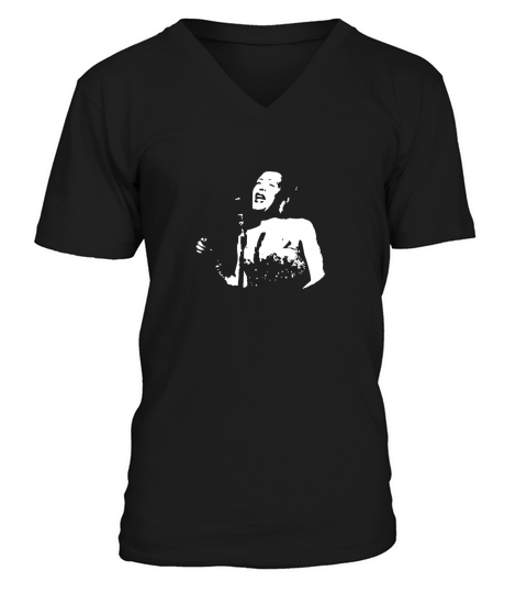 Billie Holiday - Mens Organic T-Shirt V-Neck T-shirt