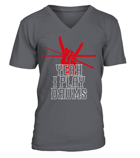 Drummer Vintage Drum Stick Rock V-Neck T-shirt