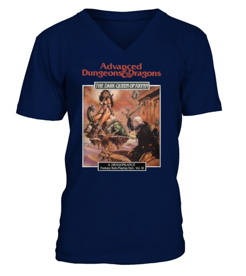 Dungeons n Dragons The Dark Queen of Krynn V-Neck T-shirt