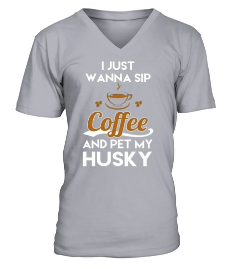 husky V-Neck T-shirt