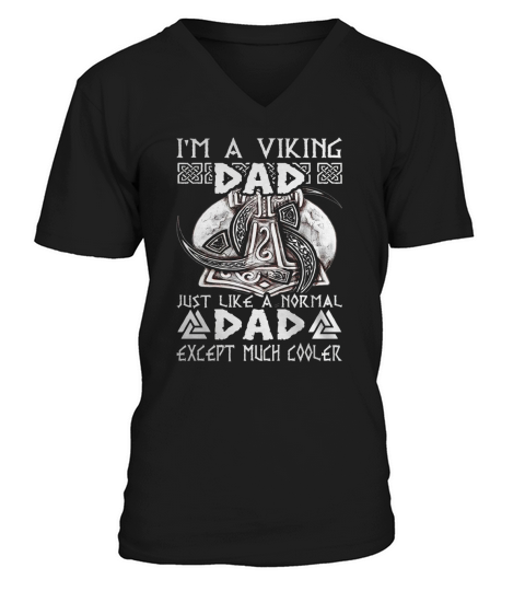 IM A VIKING DAD!america V-Neck T-shirt