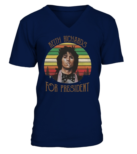 Keith Richards for President V-Neck T-shirt