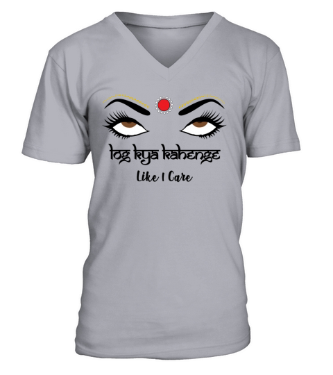 Log Kya Kahenge Funny Indian Pakistani Desi Women V-Neck T-shirt