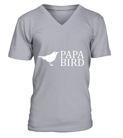 Mens Papa Bird T-Shirt- Funny Shirt - Dad Shirt - Birthday Gifts V-Neck T-shirt