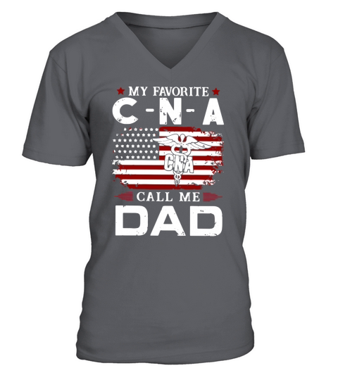My Favorite CNA Call Me Dad American Flag T-Shirt V-Neck T-shirt