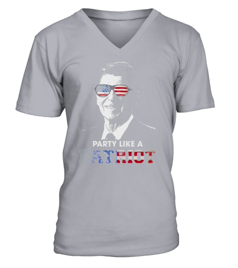 Party Shirt Like A Patriot Reagan USA Pride vintage V-Neck T-shirt