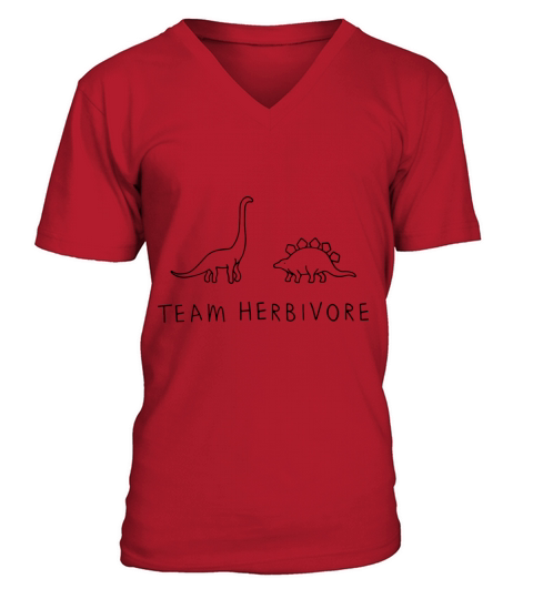 TEAM HERBIVORE vegan V-Neck T-shirt