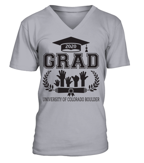 University School Graduation UNIVERSITY OF COLORADO BOULDER Grad 2020 V-Neck T-shirt