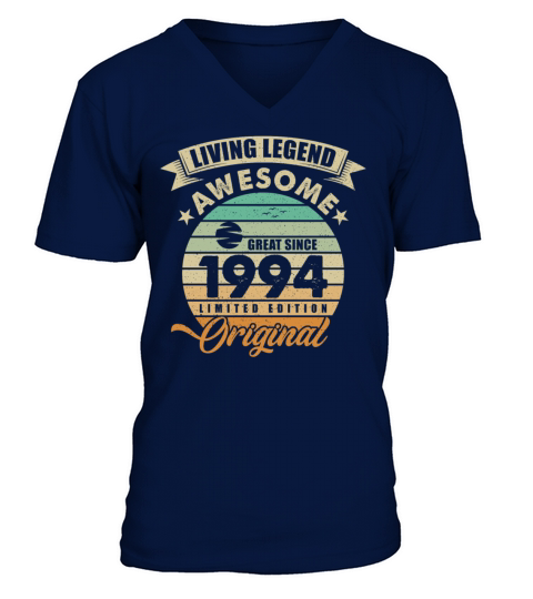 Vintaga 1994 Birthday V-Neck T-shirt