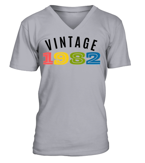 VINTAGE 1982 40th Birthday V-Neck T-shirt