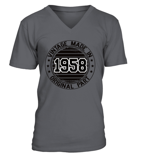 Vintage Made In 1958 Original Part Birthday 1958 V-Neck T-shirt