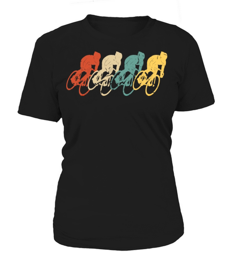 Cycling Vintage Retro 70s 80s Bicycle Cyclist Women's T-Shirt