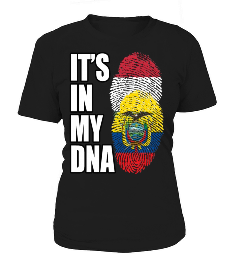 Hungarian And Ecuadorian Mix Heritage DNA Flag Women's T-Shirt