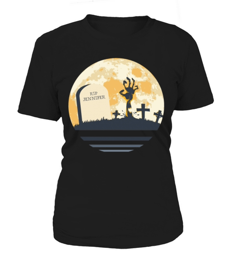 JENNIFER Grave Tombstone Halloween Zombie Spooky Women's T-Shirt
