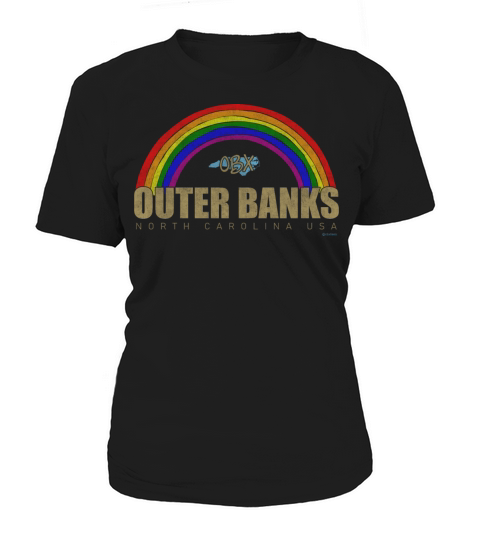 Rainbow Outer Banks OBX North Carolina USA Vintage Women's T-Shirt