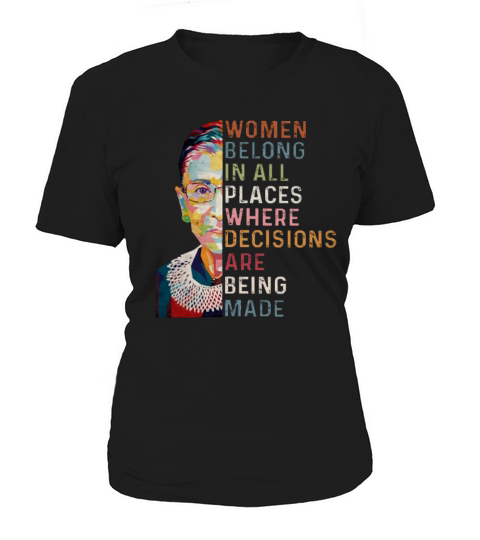 Ruth Bader Ginsburg women belong in all places where decisions are being made - Ladies Flowy Tank Women's T-Shirt