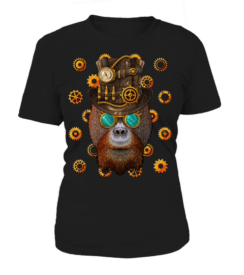 Steampunk Orangutan Medieval Victorian Steam Power Women's T-Shirt