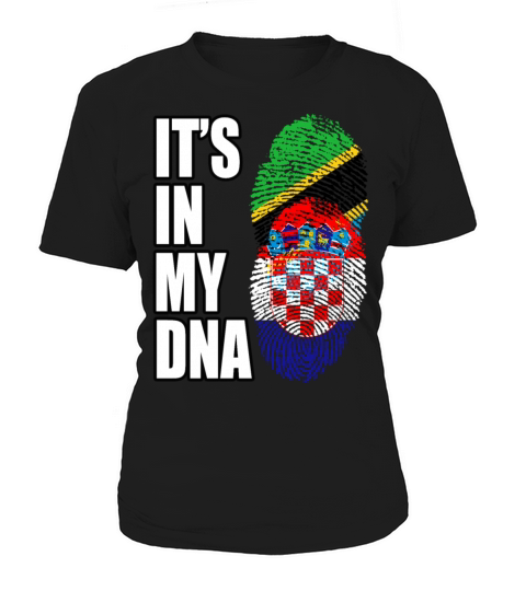 Tanzanian And Croatian Vintage Heritage DNA Flag Women's T-Shirt