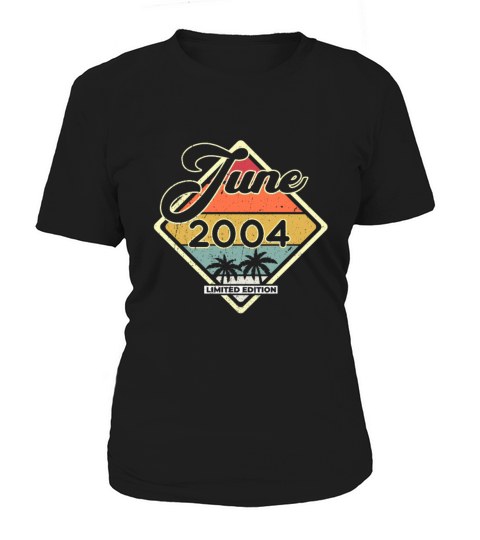 Vintage 18th Birthday June 2004 Sports Gift Women's T-Shirt