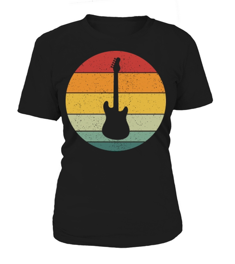 Vintage Retro Electric Guitar Vintage Music Women's T-Shirt