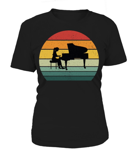 Vintage Retro Grand Classical Piano Vintage Music Women's T-Shirt