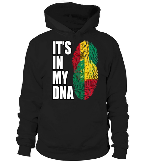 Guinean And Benin Mix Heritage DNA Flag Hoodie Unisex