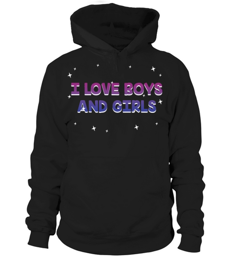 I Love Boys and Girls Bisexual LGBTQ Bi Pride Gay Hoodie Unisex
