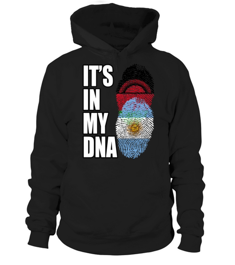 Malawian And Argentinian Mix Heritage DNA Flag Hoodie Unisex