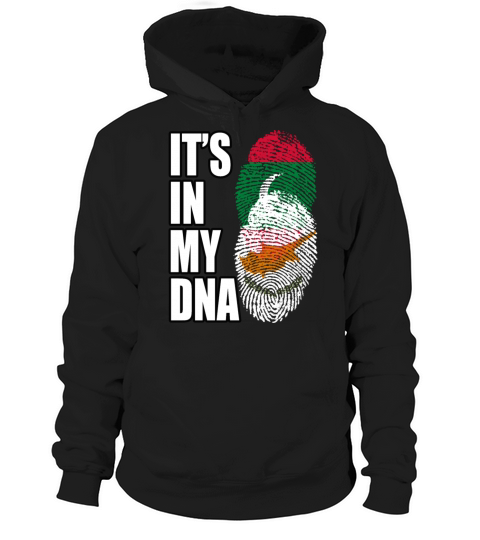 Maldivian And Cypriot Mix Heritage DNA Flag Hoodie Unisex